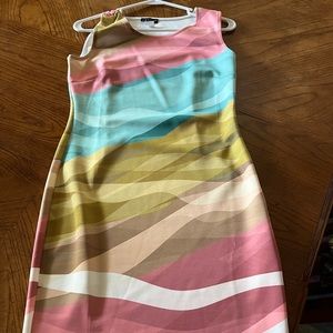 Multi colored sleeveless dress